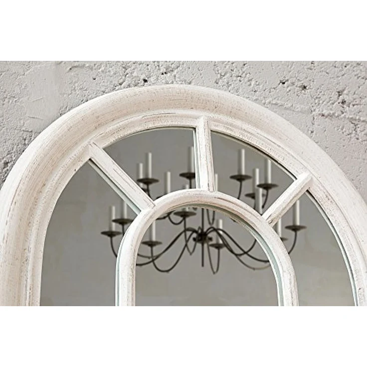riess-ambiente Wandspiegel CASTILLO 140cm creme (Einzelartikel, 1-St), Wohnzimmer · halbrund · Holz · mit Rahmen · groß · Deko – Bild 4