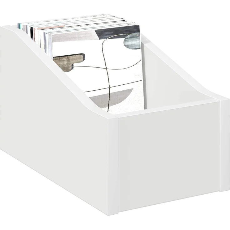 vidaXL LP Plattenbox Weiß 18 x 32 x 18 cm Holzwerkstoff 8012794 – Bild 3