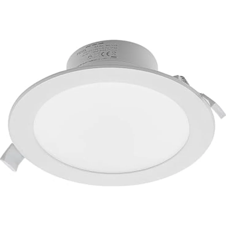 PRIOS LED Rida Badezimmerleuchte, 1-flammig, moderne Aluminium-Lampe in Weiß mit energiesparendem Leuchtmittel und Schalter – Bild 1