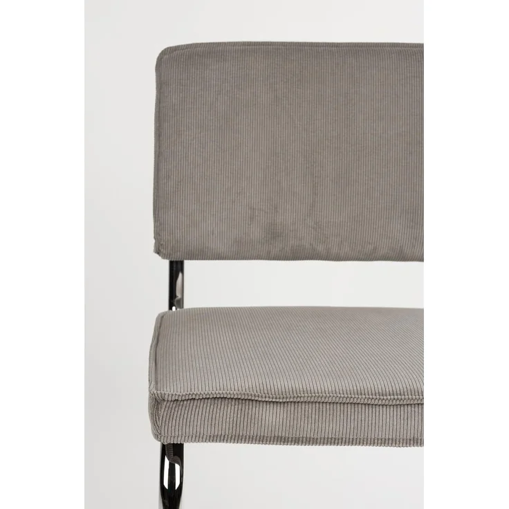 Zuiver Esszimmerstuhl Ridge Kink im 2er-Set, Cool Grey mit Stahlgestell und weichem Stoffbezug für Wohn- und Esszimmer – Bild 5