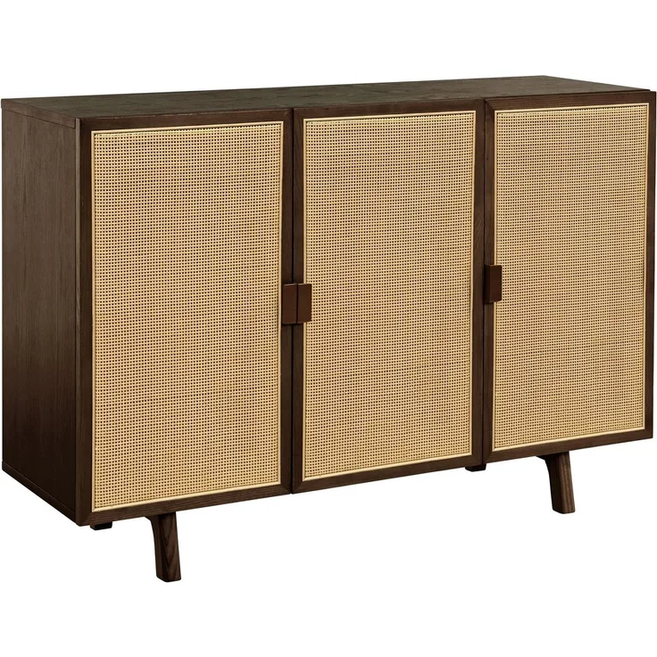 LeGer Home by Lena Gercke Sideboard Lina, Mit Rattan Einsatz, 4 Innenfächer, teilmassiv