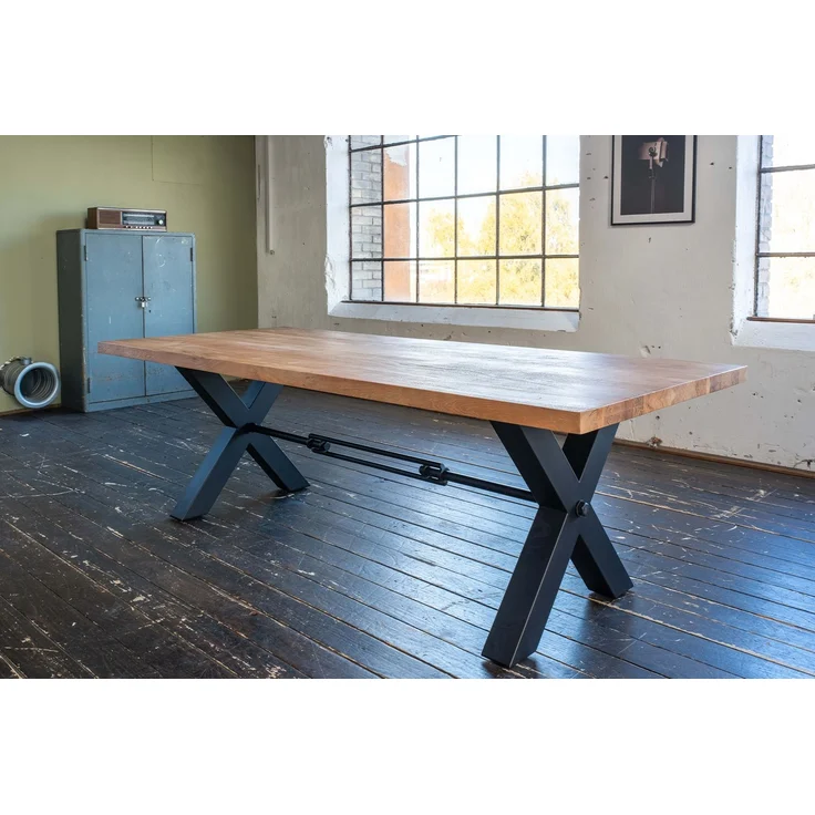 KAWOLA Esstisch PALO Akazie massiv Gerade Kante 280x100cm – Bild 1