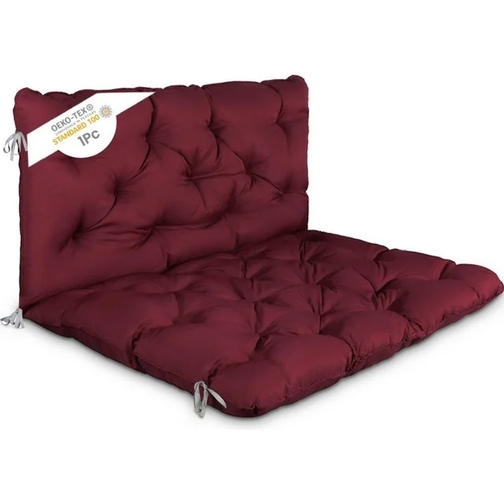 HOMECALL Dekokissen Bankauflage Sitzbankauflage Sitzkissen mit Rückenlehne, Nordisches Design, für Gartenbank, 120 x 140 x 12 cm – Bild 4