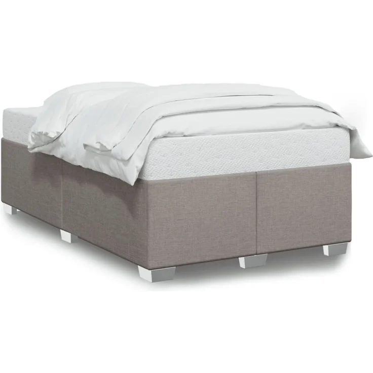 vidaXL Bettgestell ohne Matratze Taupe 120x190 cm Stoff 3284461 – Bild 1