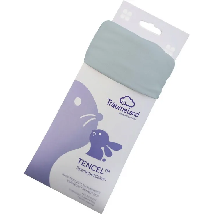 Träumeland Spannbetttuch Tencel ozeanblau 40 x 90 cm