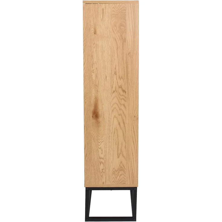 CaliCosy Bücherregal mit 2 Schubladen 5 Ablagen H120 cm - Helles Holz – Bild 6