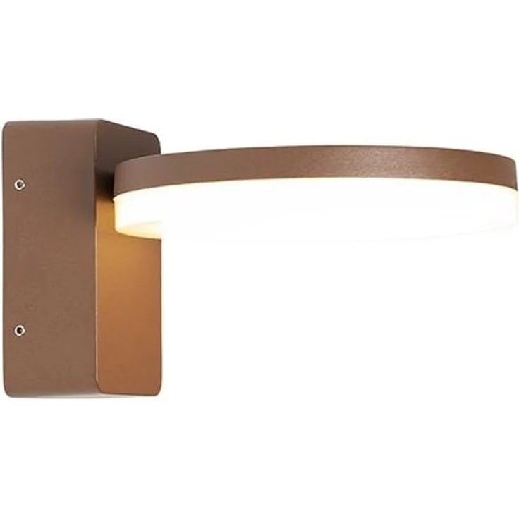 Qazqa Außen-Wandleuchte Esmee, LED fest integriert, (nicht austauschbare) LED, Rostbraun, Modern, Aluminium, 1-flammig – Bild 7