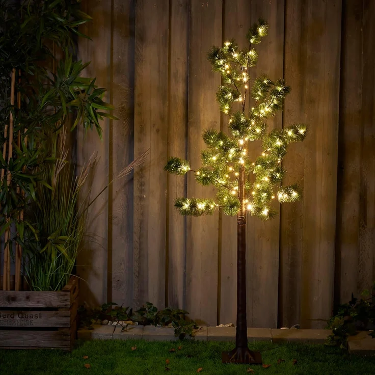 Northpoint LED Baum Tannenbaum Nadelbaum Braun 3,6W 150 LEDs 150cm hoch – Bild 3