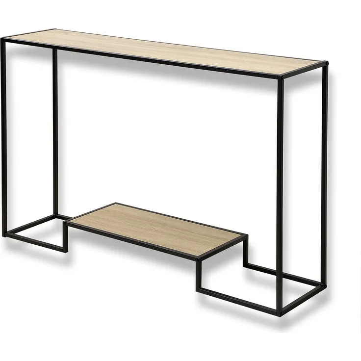Casâme Moderne Konsole mit 2 Regalebenen im Eiche Dekor L120cm - Holzdekor Eiche