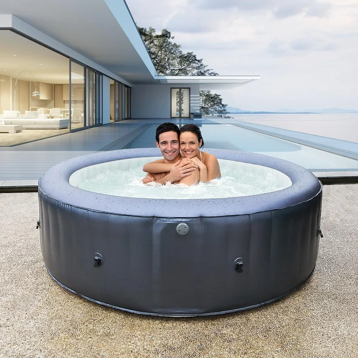 Aufblasbarer Whirlpool rund MSPA CARLTON Outdoor Garten Massage-Düsen Pool – Bild 1
