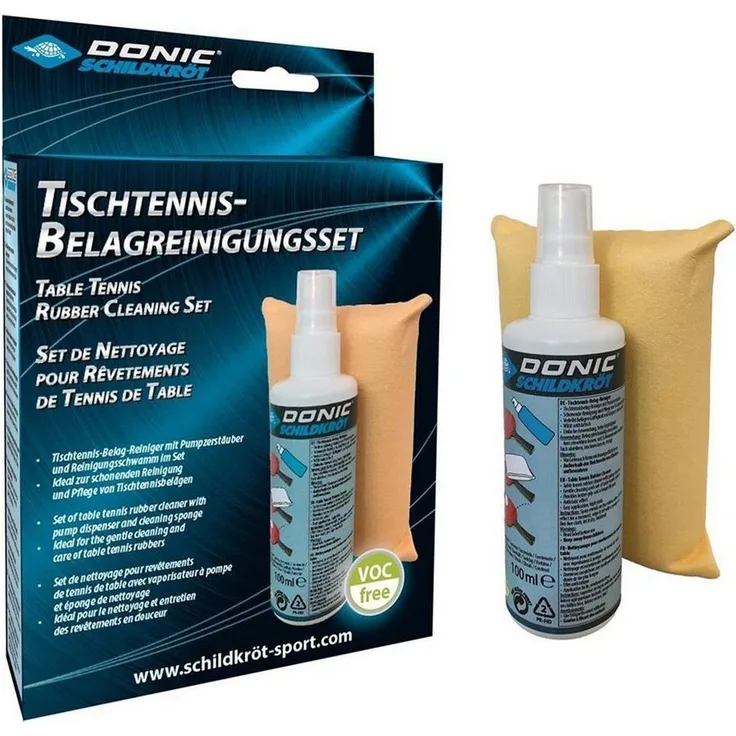 DONIC SCHILDKRÖT TT-ZUBEHÖR BELAGREINIGUNGSSET, SCHWAMM+1 WEISS