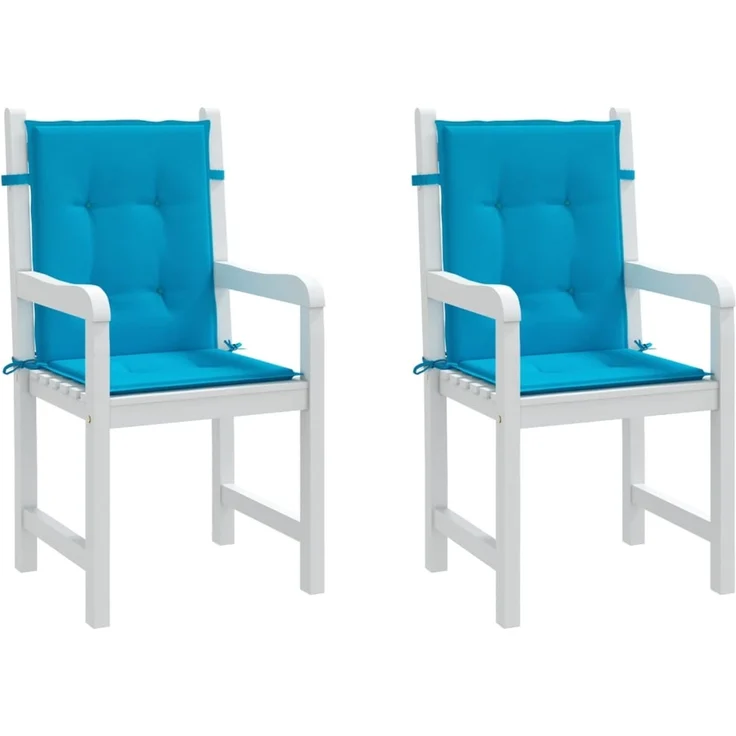 vidaXL Gartenstuhlauflagen für Niedriglehner 2 Stk. Blau 100x50x3 cm 47554 – Bild 8