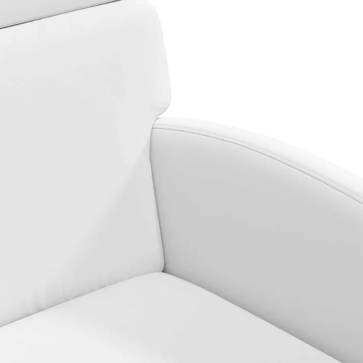 vidaXL Esszimmerstühle mit Rollen 2 pcs Weiß 58 x 65 x 98 cm 42017891 – Bild 6