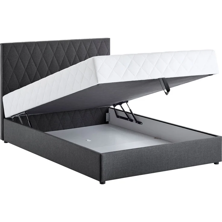 Atlantic Home Collection Stauraumbett Benita, mit Taschenfederkern 90x200 cm Anthrazit – Bild 2