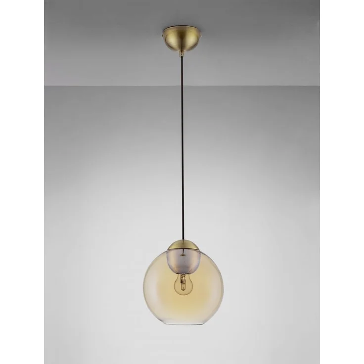 Nova Luce 9009239 MIDORI Pendelleuchte 1-flammig Gold Amber E27 – Bild 3