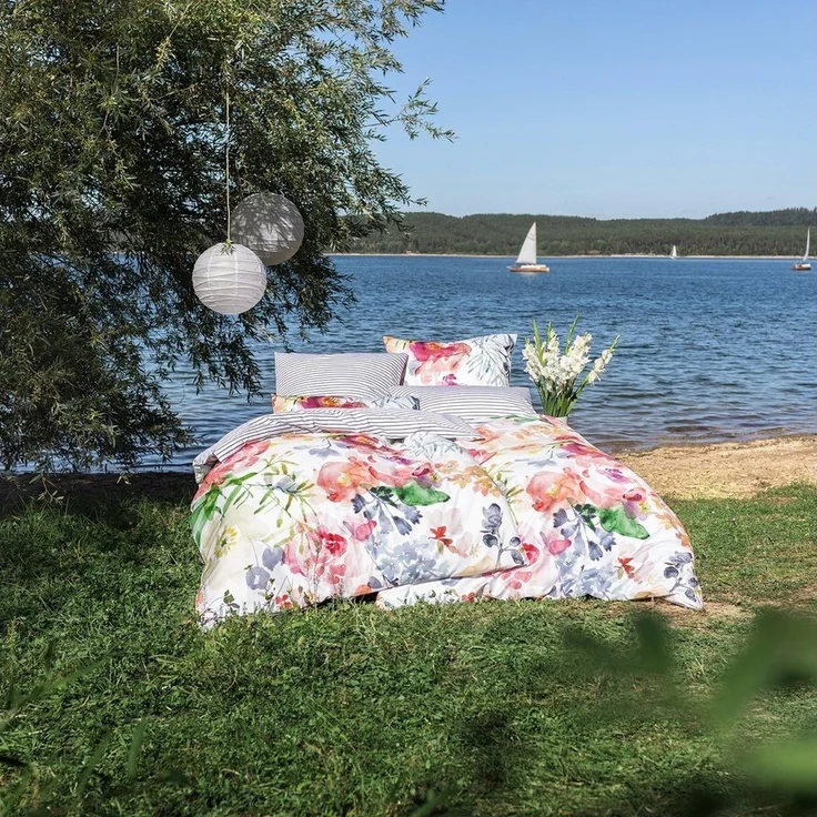 Estella Bettwäsche Rose 4740 985 Bunt Mako Satin 135 x 200 + 80 x 80 cm – Bild 3