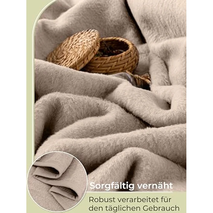 Wohndecke Wohndecke aus Baumwolle - Kuscheldecke, Baumwolldecke -, Laynenburg, Decke als Sofa-decke, Couchdecke, Wolldecke aus Baumwollmix – Bild 7