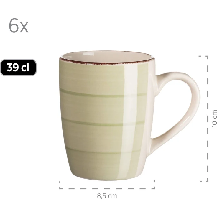 Mäser 931616 Kombiservice Lumaca für 6 Personen, Steingut, grün (1 Set, 30-teilig) – Bild 3