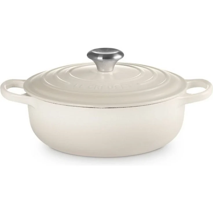 Le Creuset Sauteuse Bräter rund Signature 24 cm Meringue - Creme/Beige - 20 bis 24 cm – Bild 4