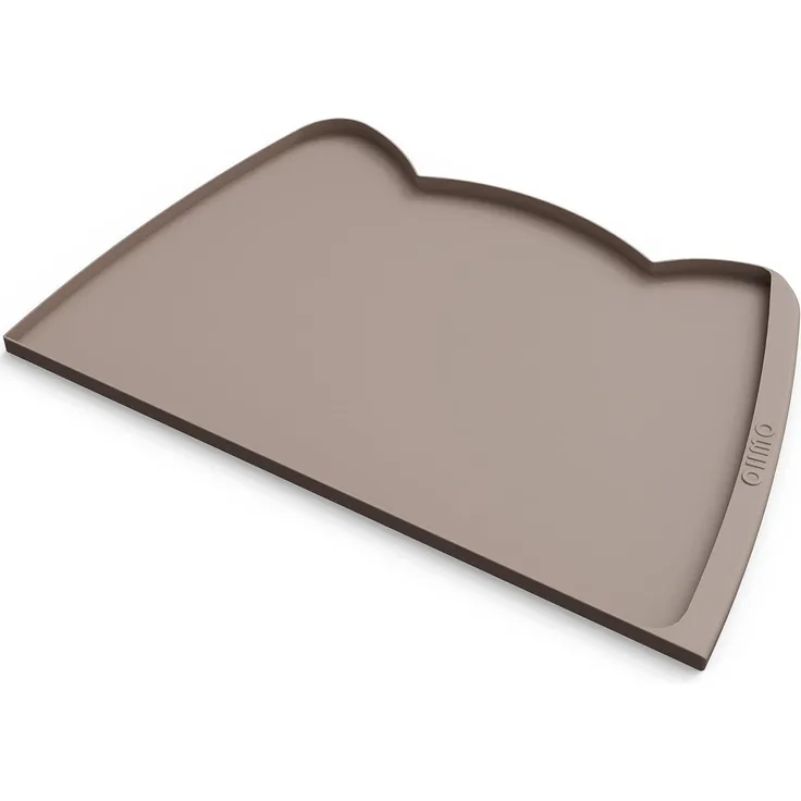 OHMO Napfunterlage für Hunde und Katze rutschfest, Silikon beige, 60x38 cm