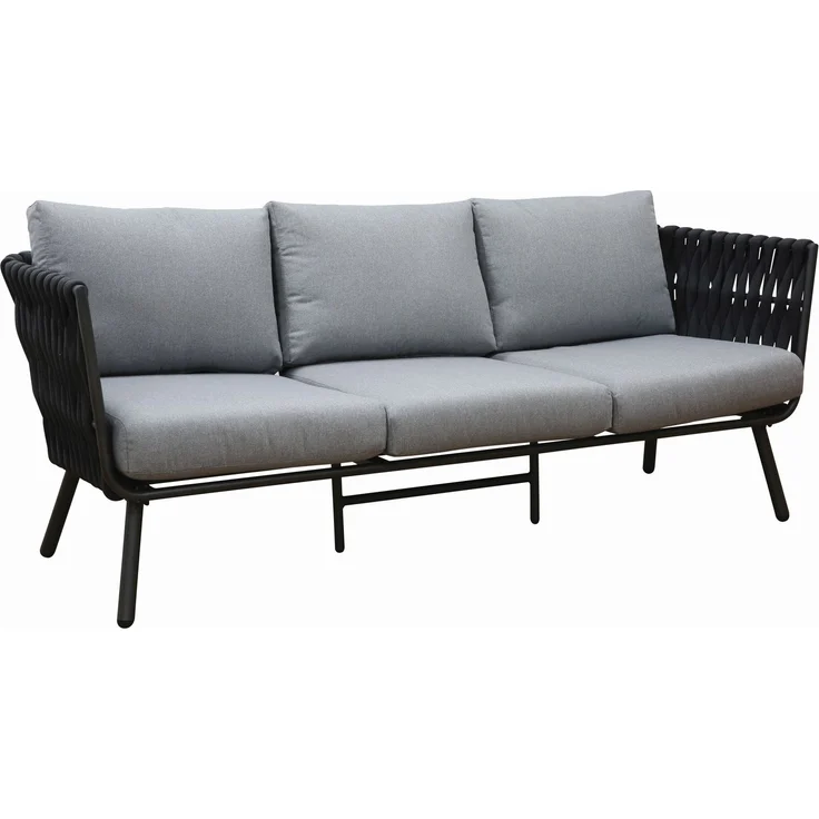 Gardissimo REANA Rope Alu Lounge Gartenmöbel Set Sitzgruppe schwarz Lana – Bild 7