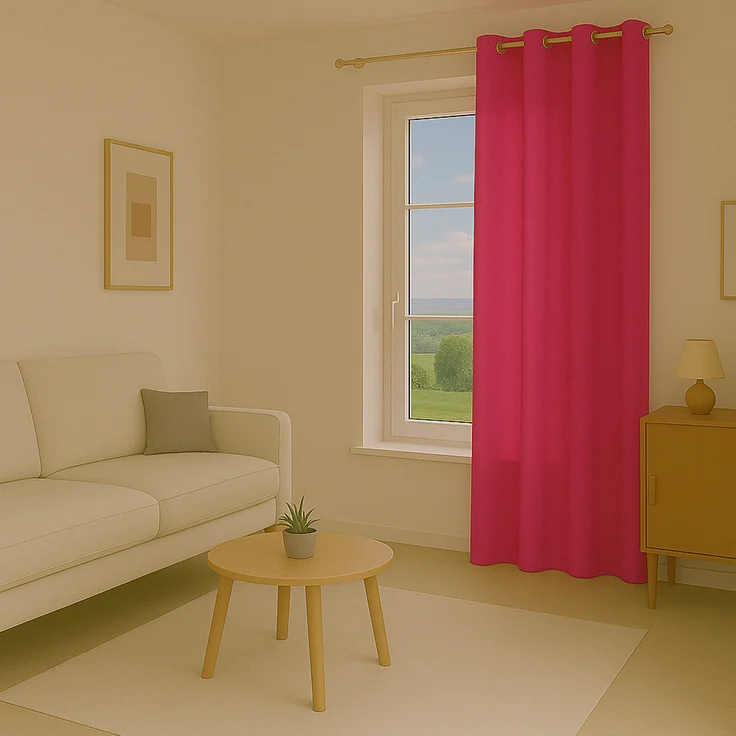 Bestlivings Blickdichte, Gardine mit Ösen, in vielen Größen und Farben Pink 140x145 cm – Bild 5
