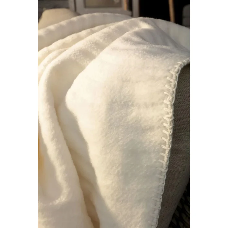 Biederlack Wohndecke Kuscheldecke 150x200 Nuance Struktur Wellen uni beige 16313 – Bild 3