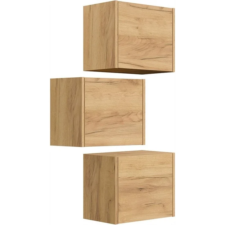 Lomadox Hängeschrank LIVIGNO-02 3er Set, Eiche – Bild 5