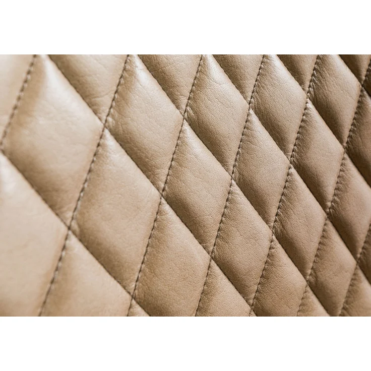 Stuhl Echtleder 61x52x86 beige IRON LABEL #612 - 2er Set – Bild 5
