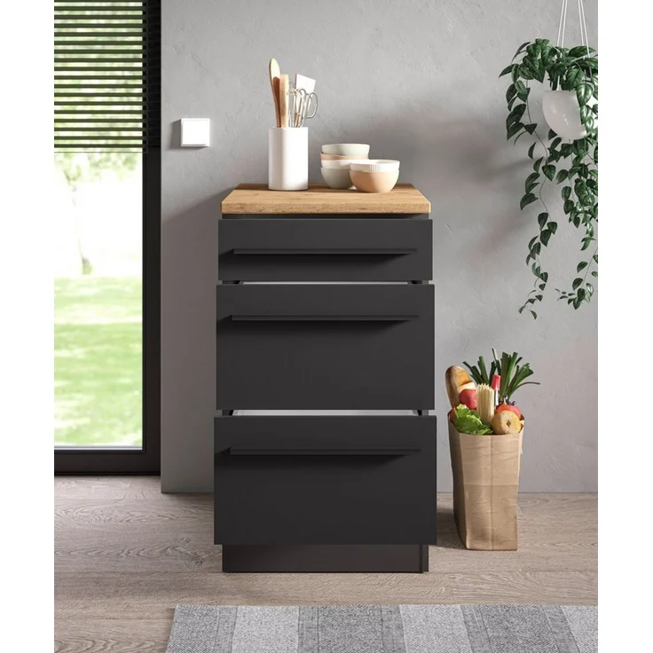 BASIC by Balculina Unterschrank Jazz B/T/H 50x60x90 cm (1-St) Breite 50cm, Melaminbeschichtung – Bild 4