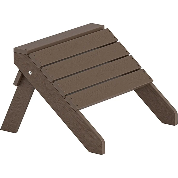 HOME DELUXE Gartenstuhl FAREA inkl. Hocker – Schwarz- Braun – Bild 5