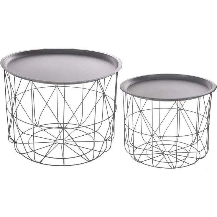 Set von Couchtischen aus Metall, verschiedene Größe Wohnzimmer Möbel, leichte und tragbare Tische