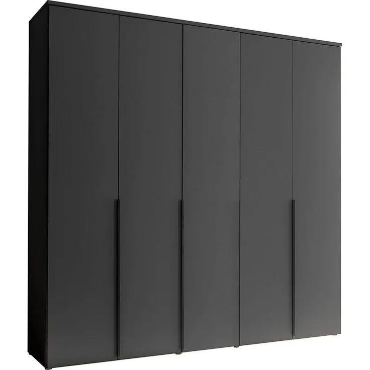Kleiderschrank Konstanz / Kevo, Holzwerkstoff, Anthrazit, 225 x 225 x 52 cm