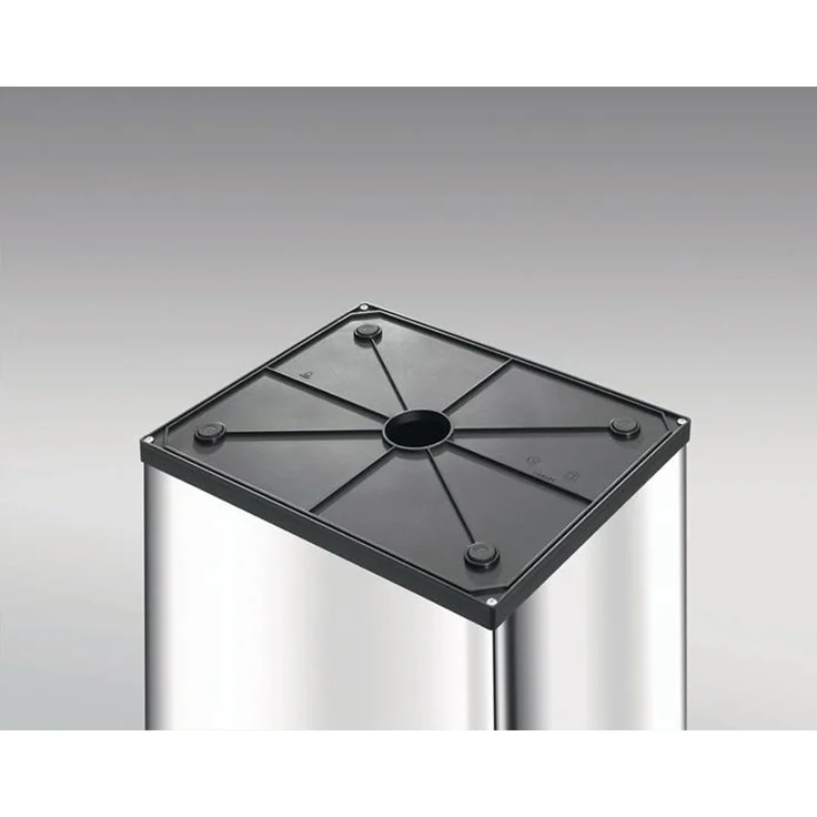 Hailo 'Big-Box Swing XL' Standmülleimer mit selbstschließendem Schwingdeckel, Stahlblech, 52 Liter, Silber – Bild 3
