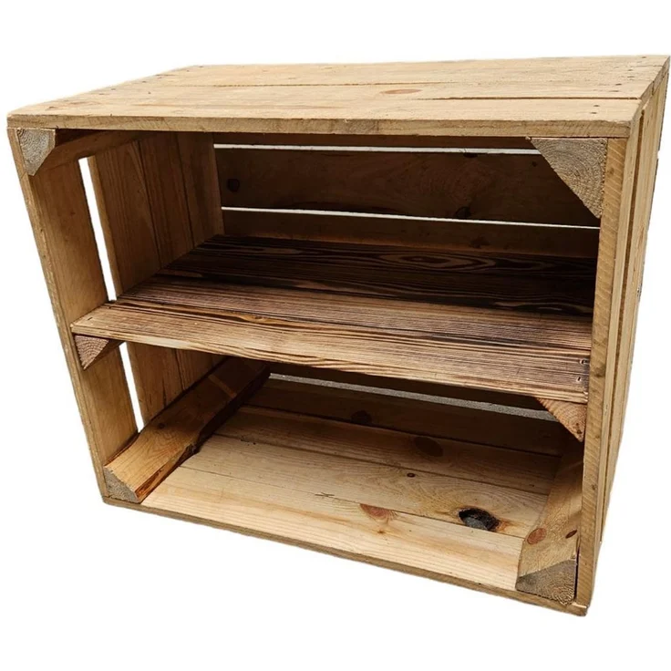 Holzkisten Vintage 3er Set 50 x 40 x 30cm mit Regal lang verbaut – Bild 8