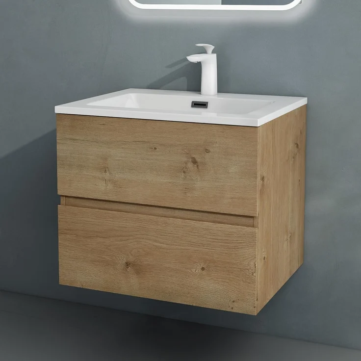 doporro Badmöbel-Set Badezimmermöbel Badezimmer Waschbecken Waschtisch Aqualis – Bild 3