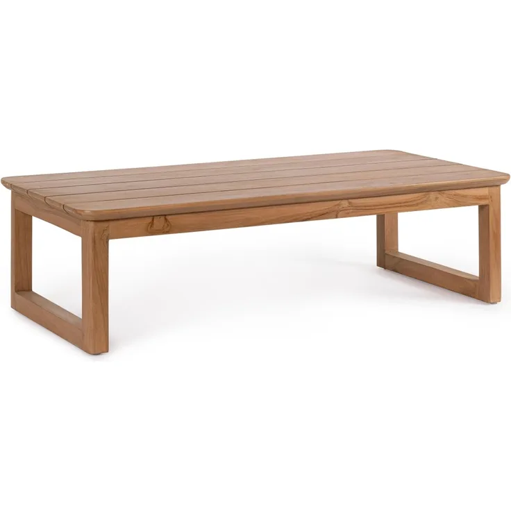 Gartencouchtisch Arova aus Teakholz, modern skandinavisch, braun, rechteckig