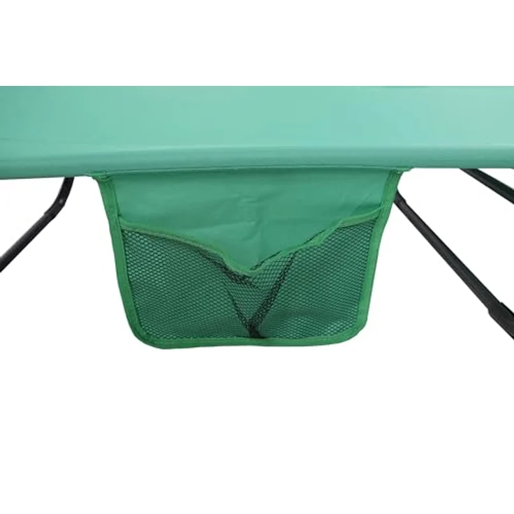 Ambia Garden Gartenliege, Klappbar und verstellbar, Grün, UV-beständig, rostfrei, mit Dach, 55x24x185 cm – Bild 6
