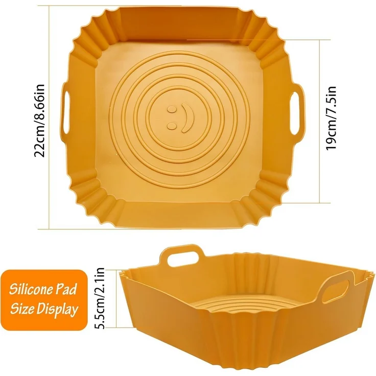 FELIXLEO Silikonform Silikonformen für Heißluftfritteuse Wiederverwendbare Korb & Backform, (8-tlg) – Bild 2