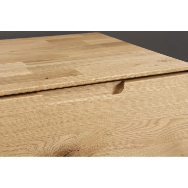 Kommode >KM-0663< 2 Türen, 1 Schub, Wildeiche massiv geölt - 100x91x40cm (BxHxT) – Bild 3
