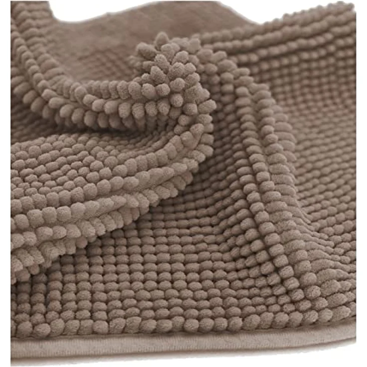 heimtexland Badematte Badvorleger Chenille Badteppich Duschvorleger, rutschhemmend beschichtet, Fußbodenheizung geeignet, fußbodenheizungsgeeignet, saugstark, schnell trocknend, strapazierfähig, rutschfest, Polyester, rechteckig, 45x50 cm, Hochflor, su... – Bild 5
