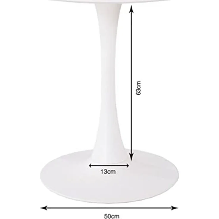 Kare Design Tisch Schickeria, Braun, 80cm Durchmesser, Esstisch, Eichenholz Optik, Stahlgestell, Rund, Esszimmer – Bild 3
