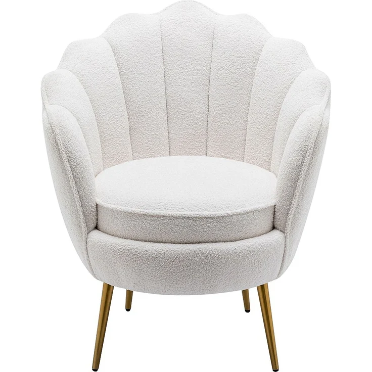 Vente-unique - LALEA - Sessel mit gerader Rückenlehne - Metall - Weiß - 76 x 73 x 88 cm – Bild 3