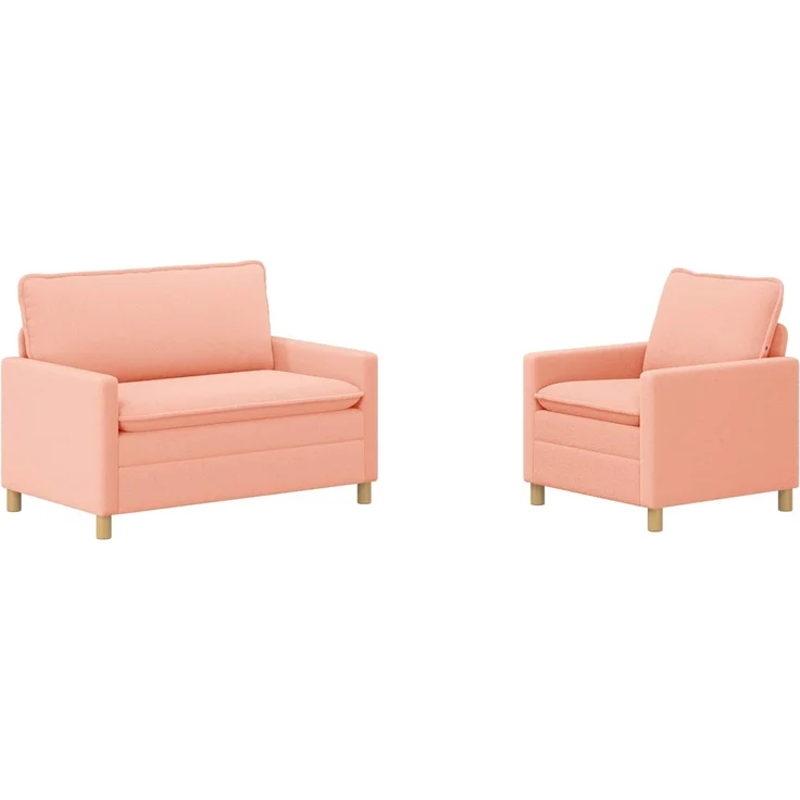 vidaXL Sofa Set 2 stk. Rosa Stoff 3417037 – Bild 2