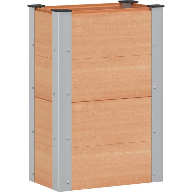 vidaXL Hochbeet Braun 50 x 30 x 72 cm WPC und Aluminium 42039025 – Bild 2
