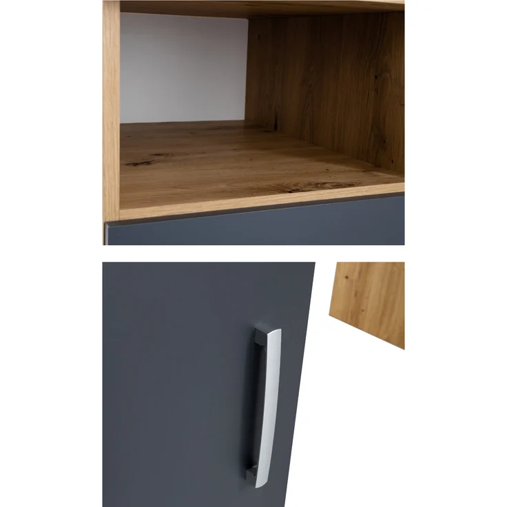 Arthur Berndt Jugendzimmer-Set »Alessio« 5-teilig, Liegefläche 120x200 cm, Anthrazit, Artisan Oak – Bild 14