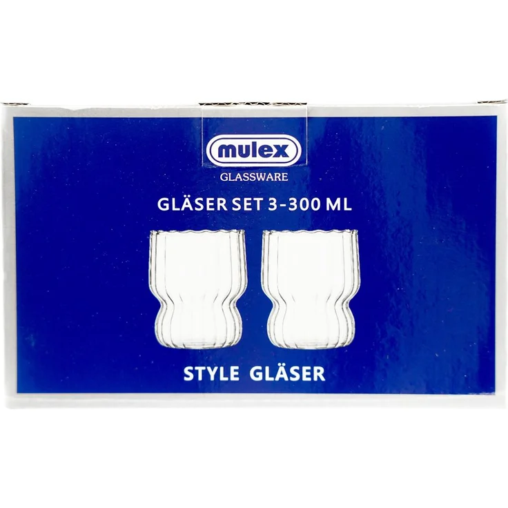 2 Tlg. Trinkgläser Set 300 ml aus Borosilikatglas Espressogläser Hitzebeständig Riffle Design – Bild 5