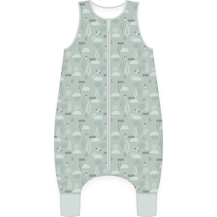 Herding babybest Schlafoverall, Nordic Forest, 90 cm, Mit Reißverschluss, Obermaterial: 100% Baumwolle/Füllung: 100% Polyester, Grün