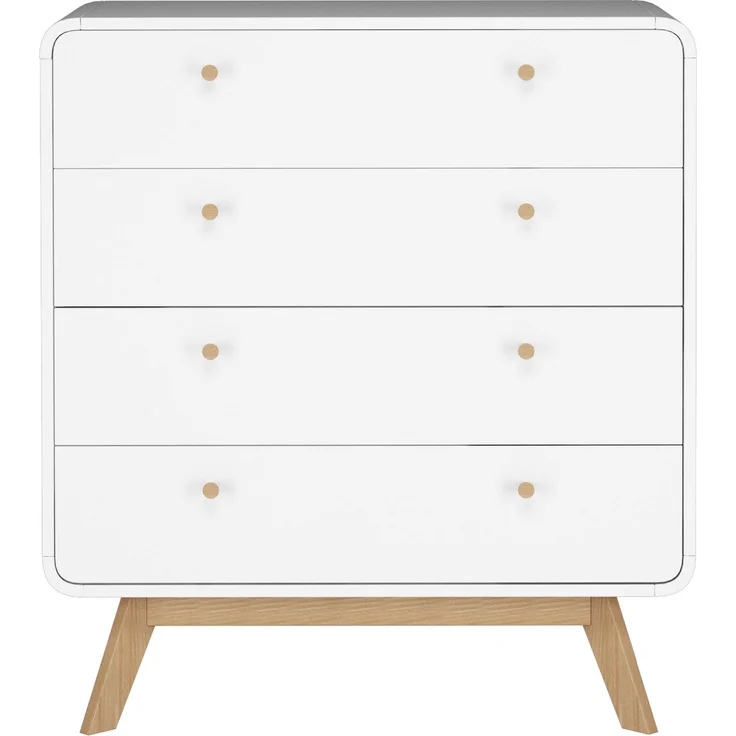 Kommode >Janne< in Weiß - 80x88x39cm (BxHxT) – Bild 5