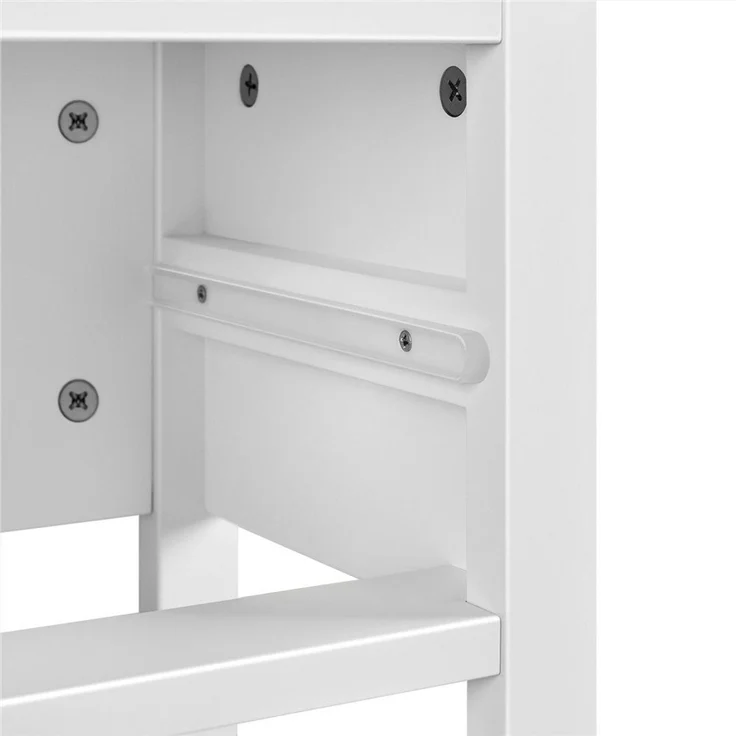 Yaheetech 2er-Set Nachttisch mit Schublade, Holz weiß, 70x25x25 cm – Bild 8